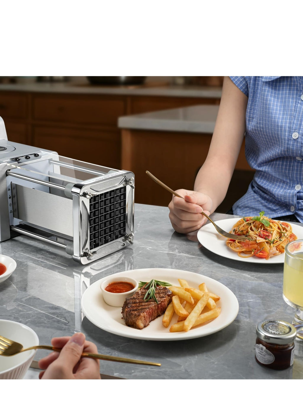 Electric Potato Cutter – Easy & Fast Kitchen Slicer