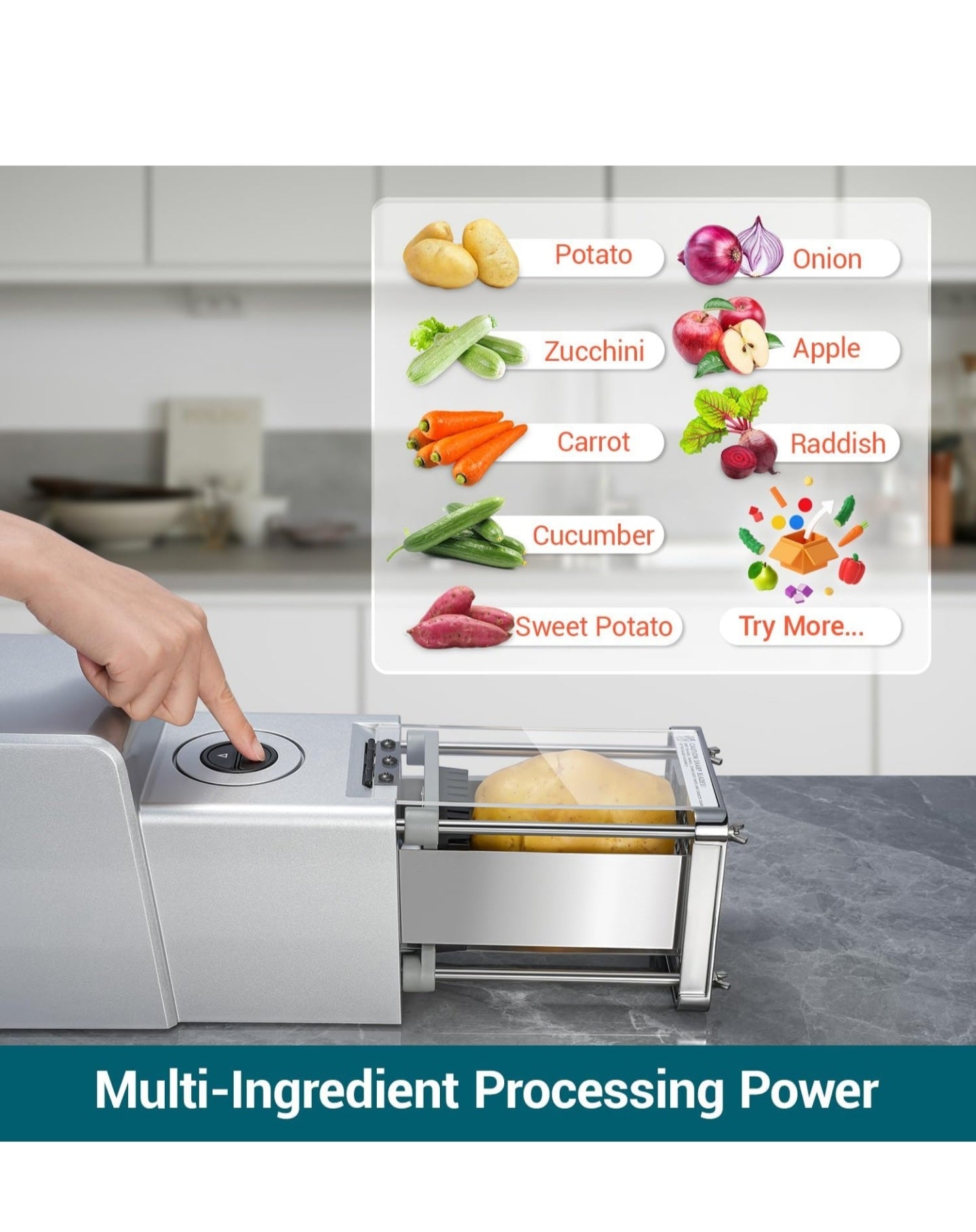 Electric Potato Cutter – Easy & Fast Kitchen Slicer