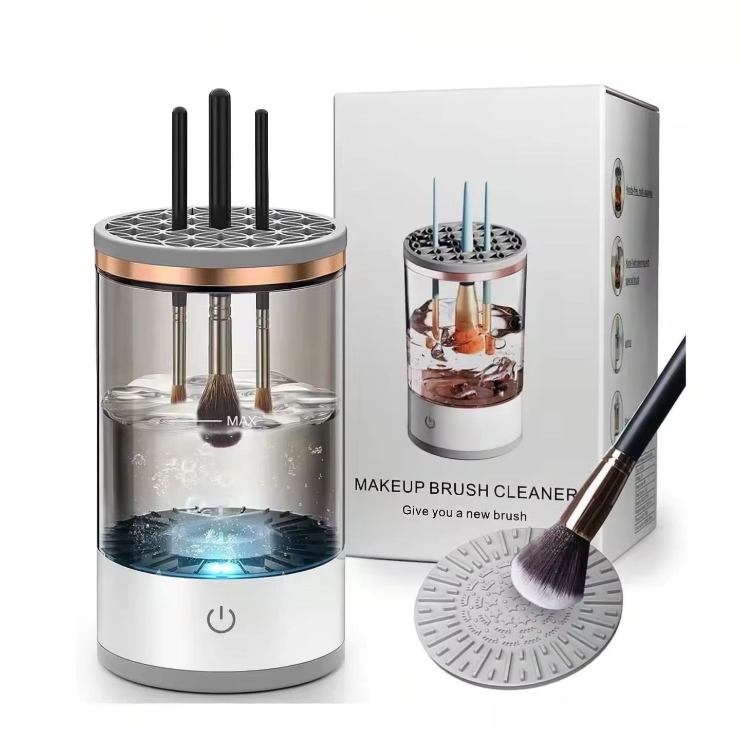 LuxeClean™ Electric Makeup Brush Cleaner